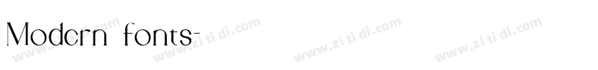 Modern fonts字体转换